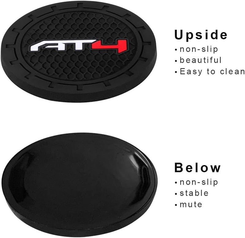 BFIVEANTE Car Cup Holder Coaster for GMC AT4,Silicone Cupholder Coaster,Car Interior Accessories,2.76 Inch 2 Pieces - Image 3